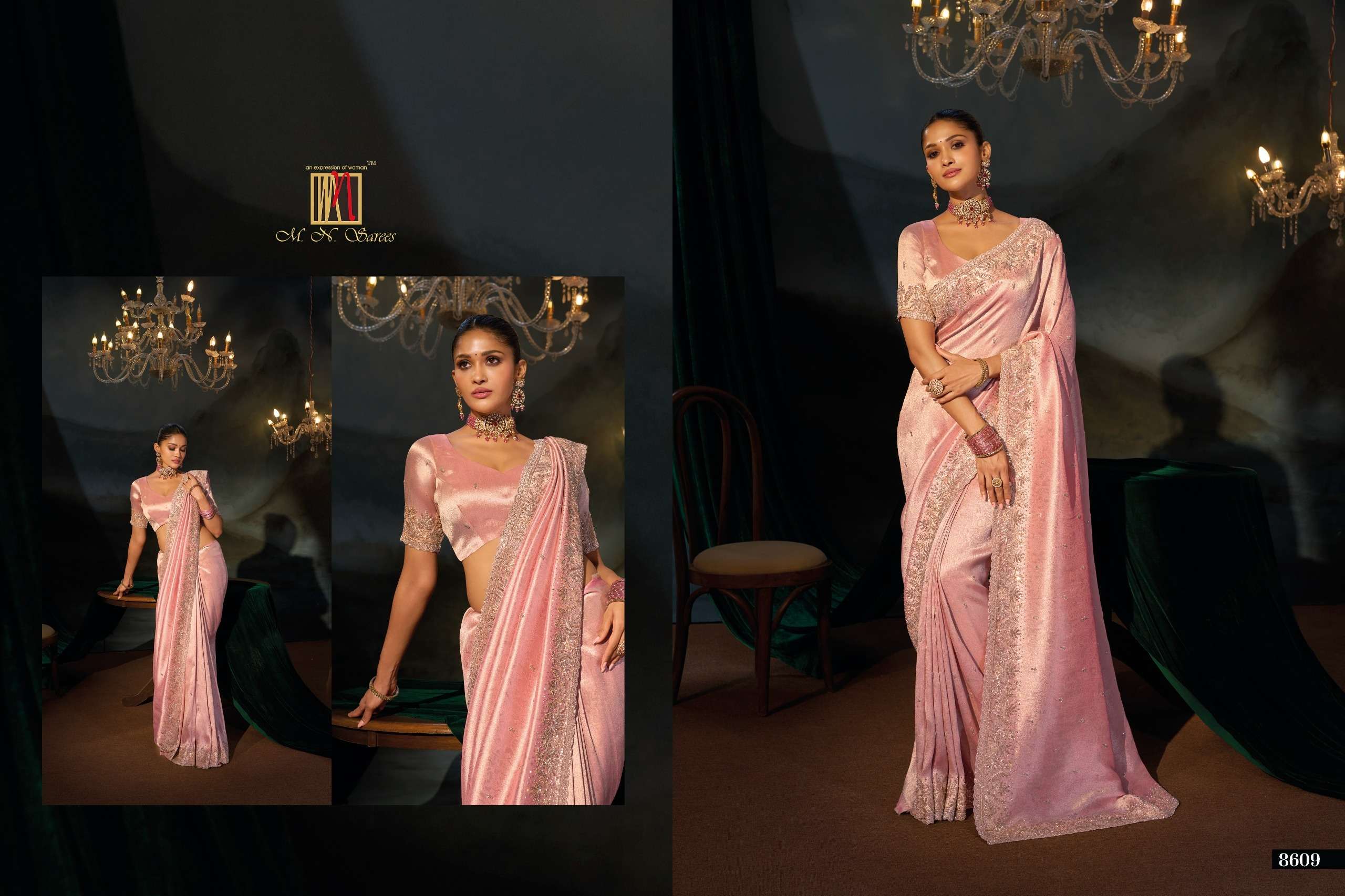 M N 8600 Series 8601 To 8613 the Royal and classic Heritage Collection saree wholesale in surat